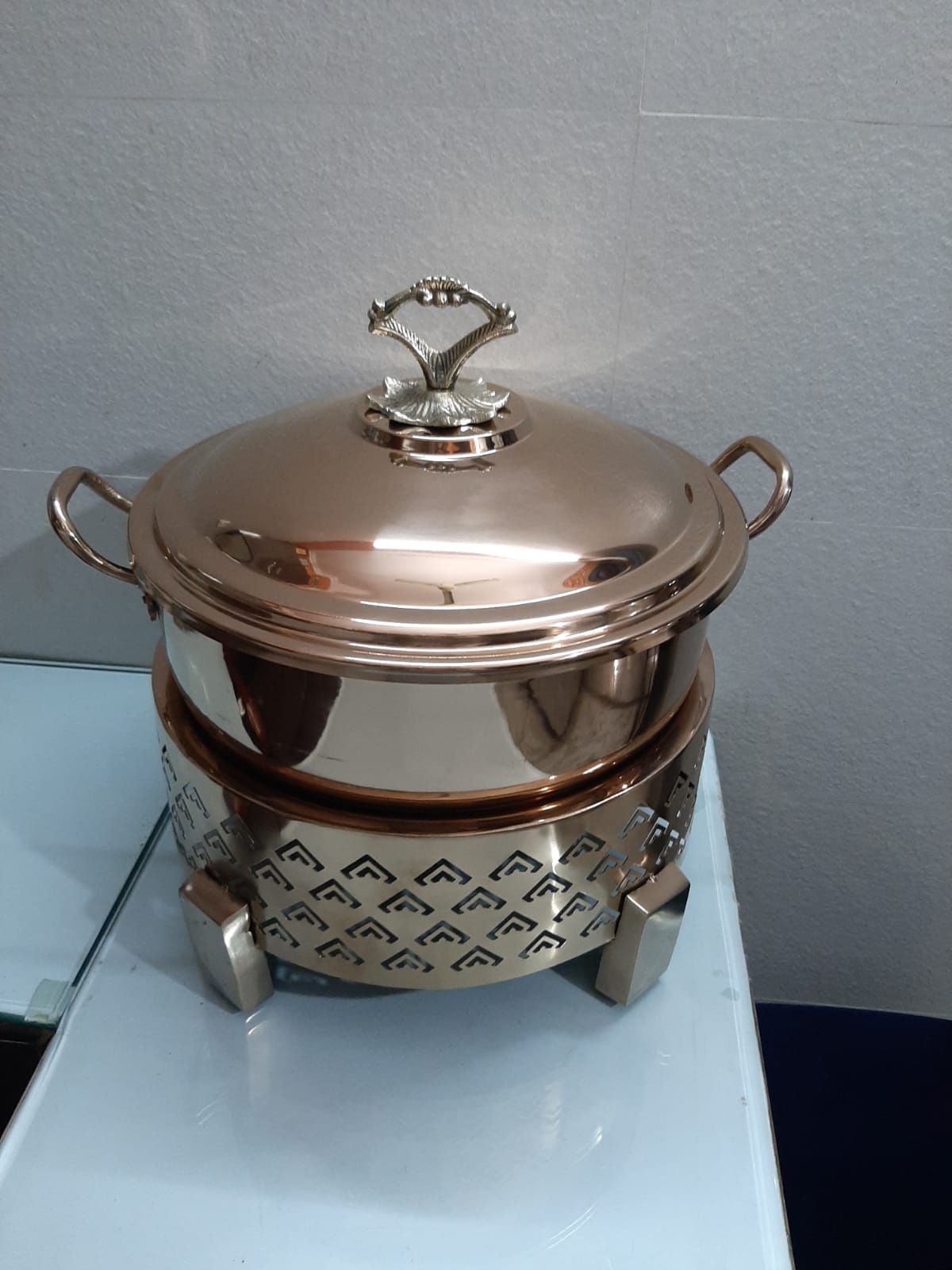 Copper-Rose Round Chafing Dish