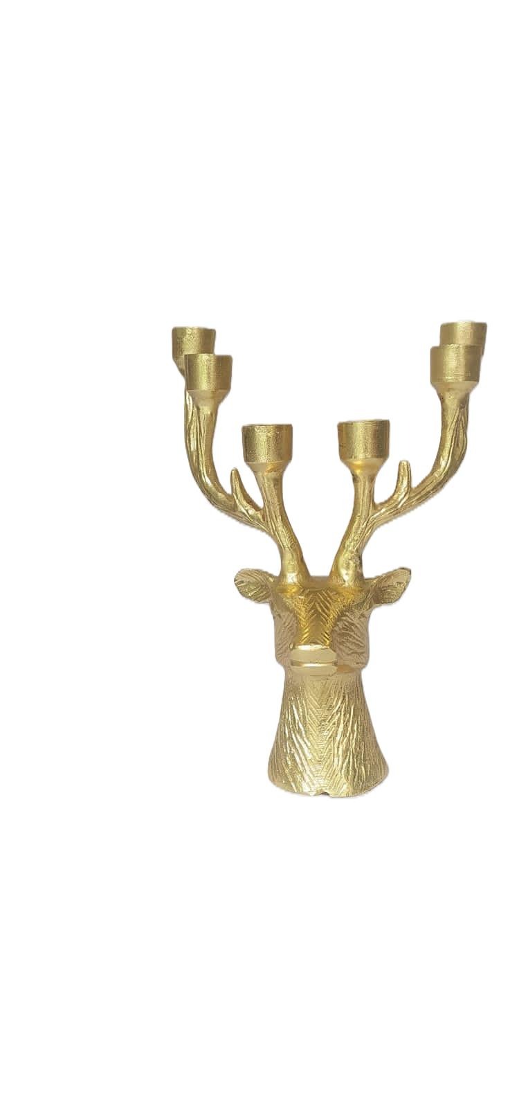 Deer Head 5-Arm Candelabra