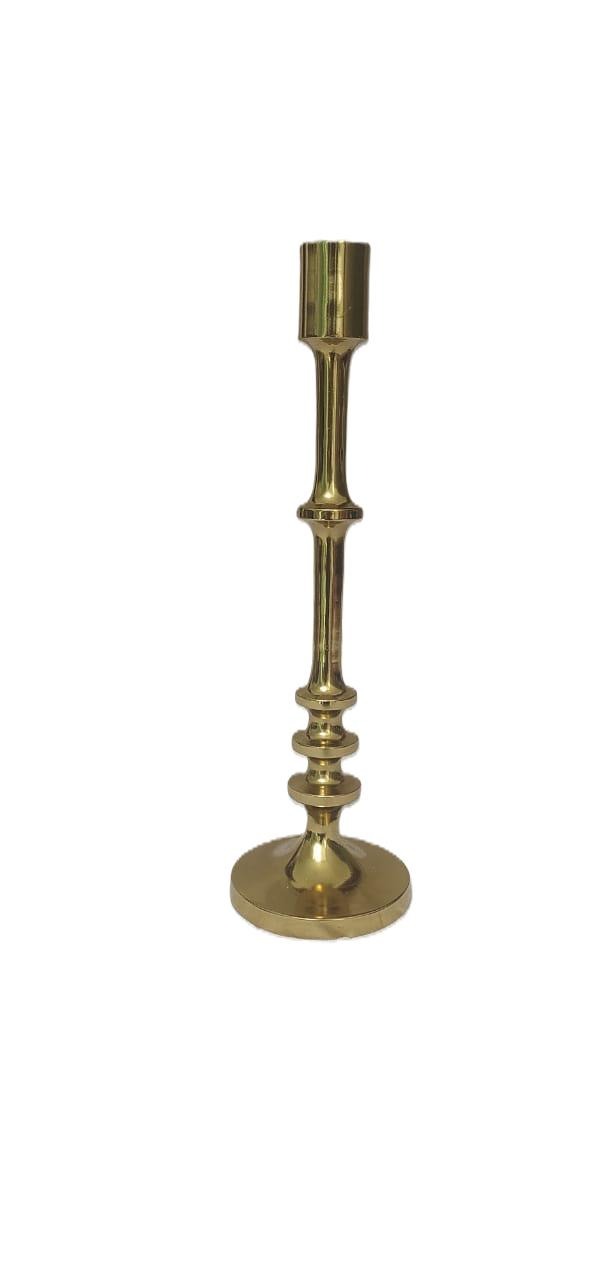Tall Turned Brass Candlestick