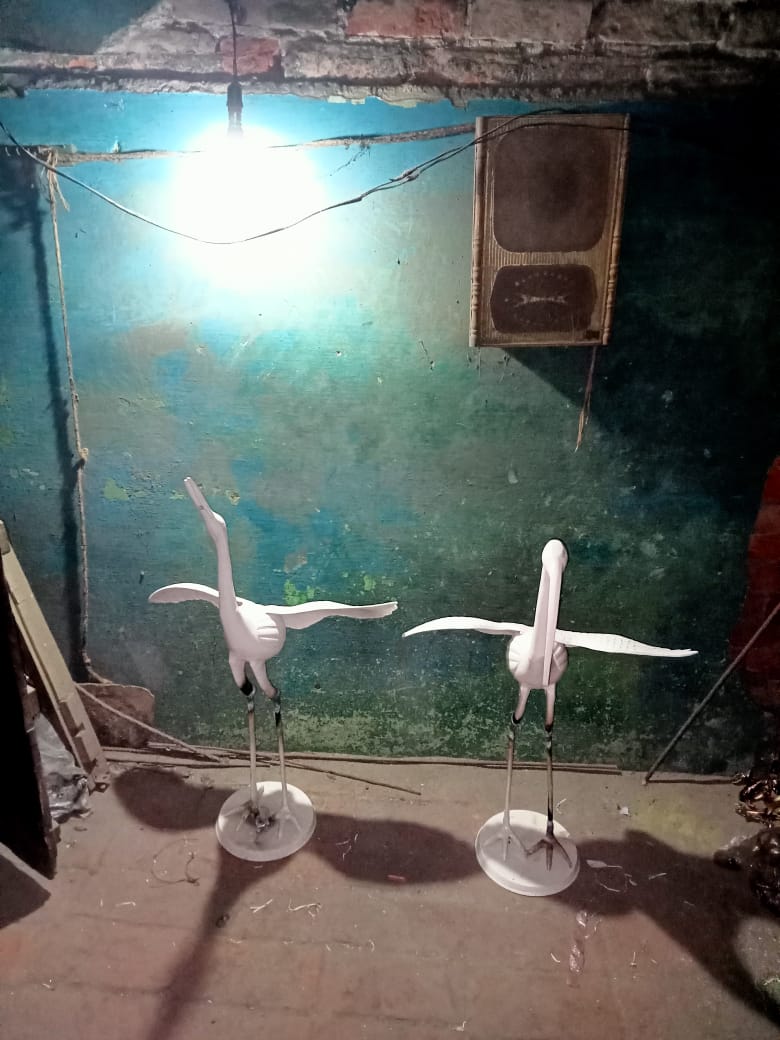 Vintage Brass Swan Planter Sculptures thumbnail 3